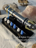 Lightsaber Display Stand with Kyber Crystal Holders and LED lighting
