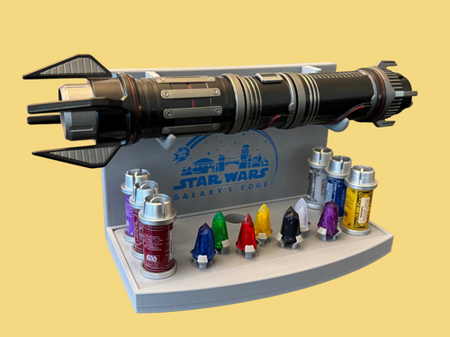Deluxe Lightsaber Display, Wall or Desktop, with Kyber Crystal display